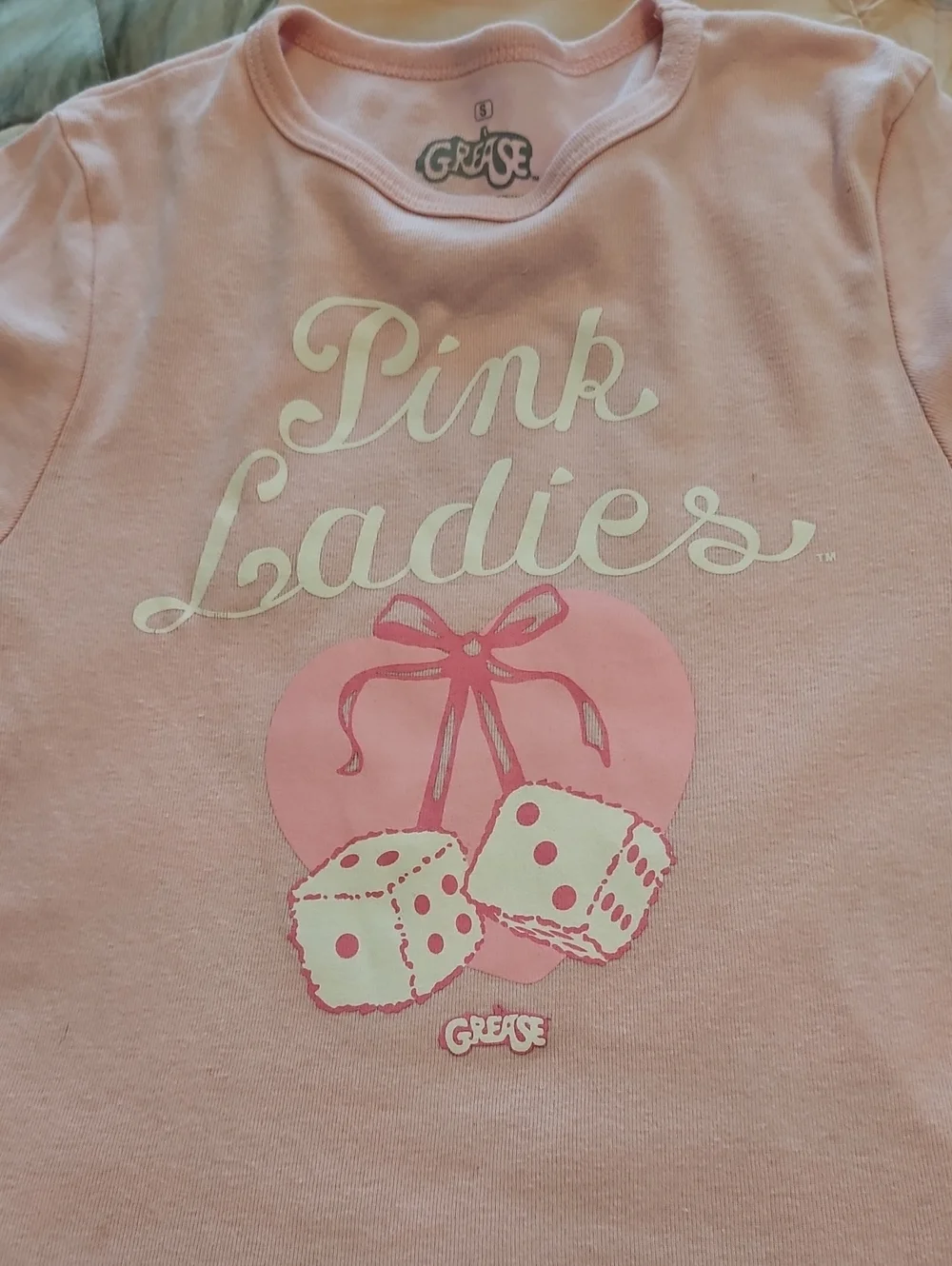 Place SHORTS XXL 16 w Coordinzted Top PINK ladies GREASE movie S Adults Kids 16